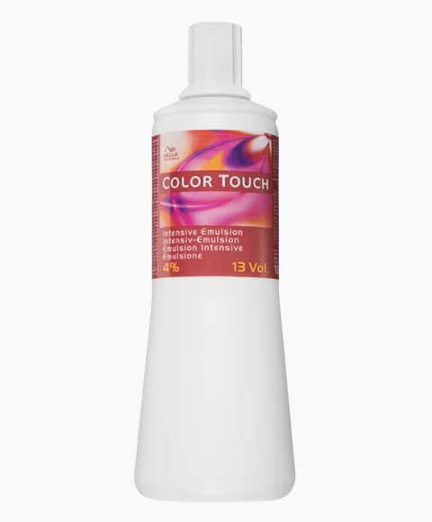 Wella Color Touch Intensive Emulsion 13 Vol hair color and bleach product in a bottle, designed for hair coloring and lightening.