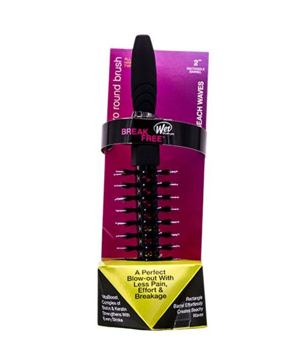 Wet Brush Pro Smooth and Shine round hairbrush for all hair types, featuring natural bristles and ergonomic handle.