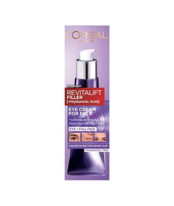 Loreal Revitalift Filler Hyaluronic Acid Eye Cream For Face