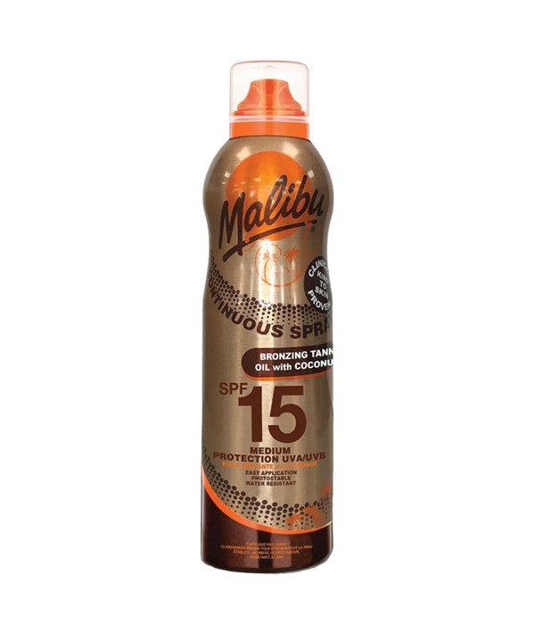 Malibu Continous Spray Bronzing Tanning Oil With Coconut SPF15