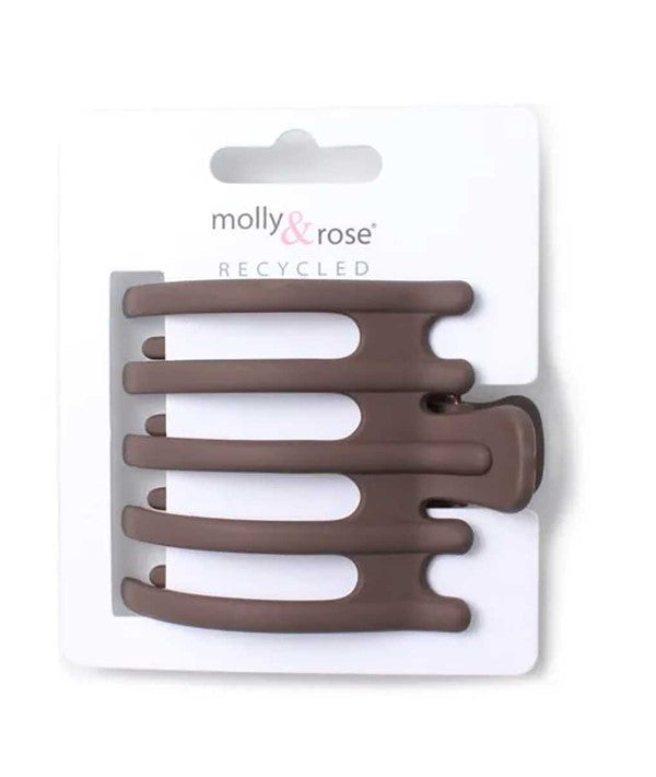 Molly And Rose Recycled Matt Finish Claw Clamp Walnut Browns 9437