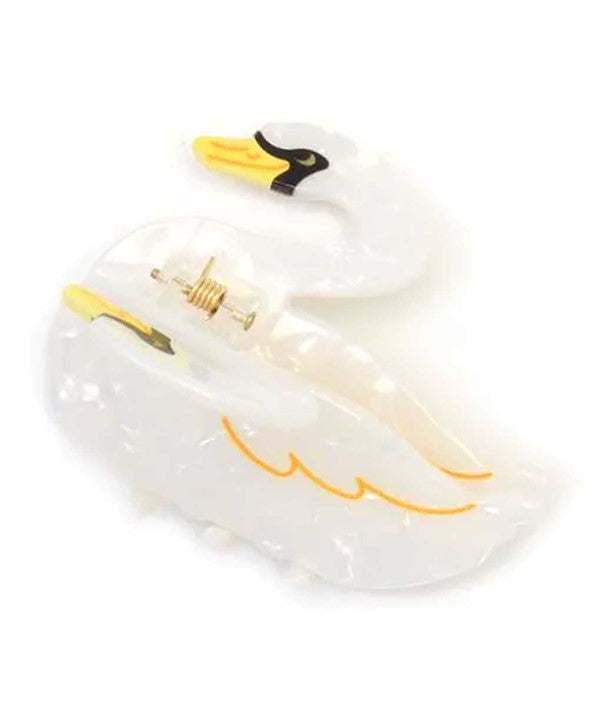 Molly And Rose Pearlescent Swan Shaped Clamp 9506