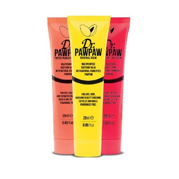 Dr. Pawpaw multipurpose soothing balm in a jar, showing the creamy moisturizer with a smooth texture and natural ingredients.