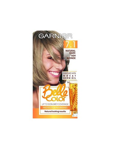 GarnierBelle Color Creme Permanent 7.1 Natural Dark Ash Blonde GarnierBelle Color Creme Permanent 7.1 Natural Dark Ash Blonde