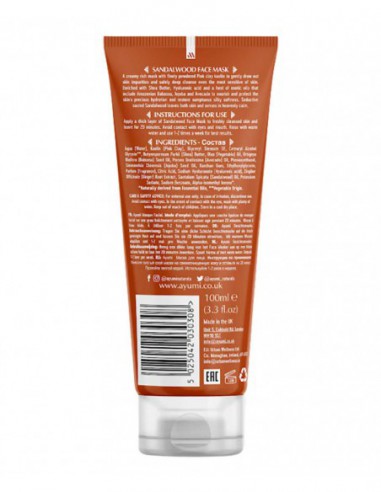 Ayumi Naturals Sandalwood And Pink Clay Face Mask Ayumi Naturals Sandalwood And Pink Clay Face Mask