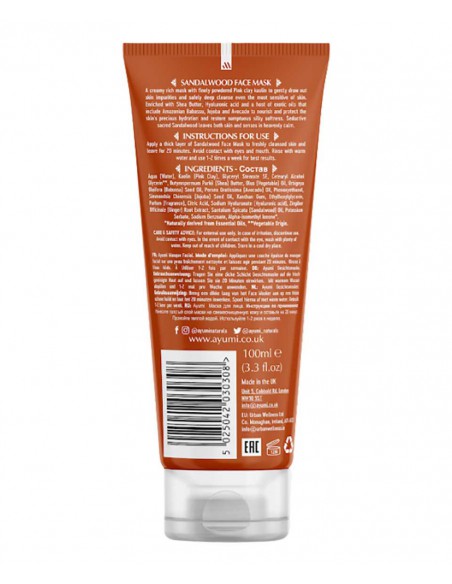 Ayumi Naturals Sandalwood And Pink Clay Face Mask Ayumi Naturals Sandalwood And Pink Clay Face Mask