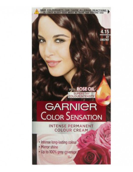 GarnierColor Sensation Intense Permanent Colour Cream Icy Chestnut 4.15 GarnierColor Sensation Intense Permanent Colour Cream Icy Chestnut 4.15