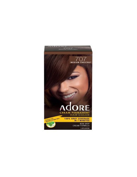 Adore Cream Permanent Hair Color Medium Chestnut 707 Adore Cream Permanent Hair Color Medium Chestnut 707