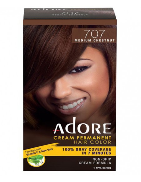 Adore Cream Permanent Hair Color Medium Chestnut 707 Adore Cream Permanent Hair Color Medium Chestnut 707
