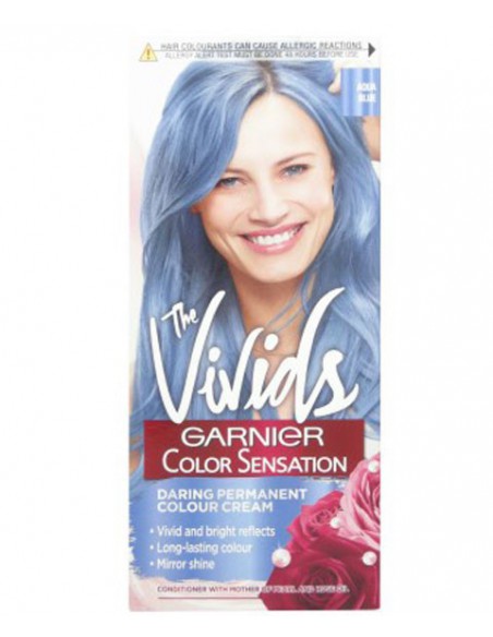 The Vivids Color Sensation Daring Permanent Hair Color Cream Aqua Blue The Vivids Color Sensation Daring Permanent Hair Color Cream Aqua Blue
