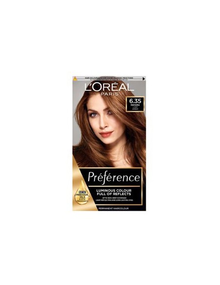 Preference Infinia Permanent Color 6.35 Havana Golden Mahogany Brown Preference Infinia Permanent Color 6.35 Havana Golden Mahogany Brown