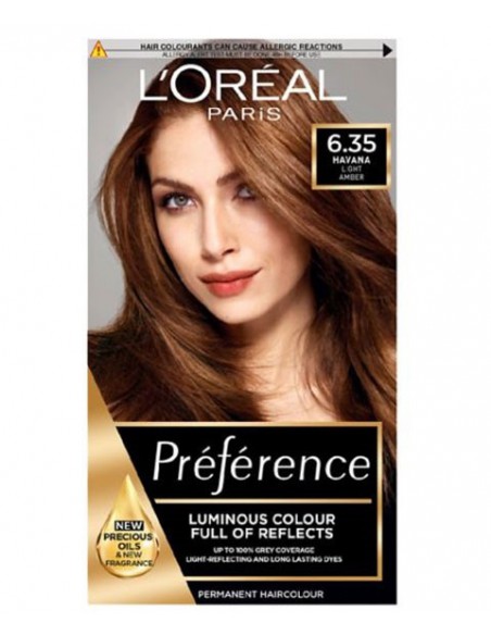 Preference Infinia Permanent Color 6.35 Havana Golden Mahogany Brown Preference Infinia Permanent Color 6.35 Havana Golden Mahogany Brown