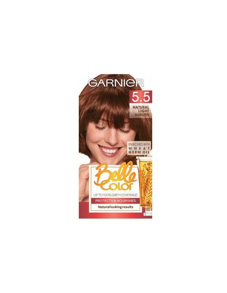 GarnierBelle Color Creme Permanent 5.5 Natural Light Auburn GarnierBelle Color Creme Permanent 5.5 Natural Light Auburn