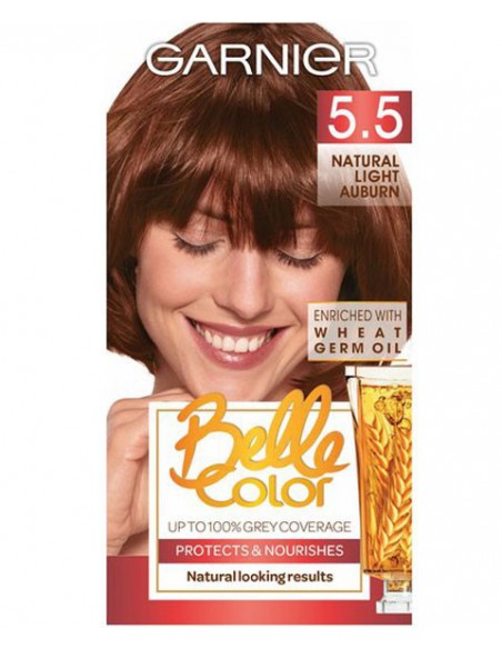 GarnierBelle Color Creme Permanent 5.5 Natural Light Auburn GarnierBelle Color Creme Permanent 5.5 Natural Light Auburn
