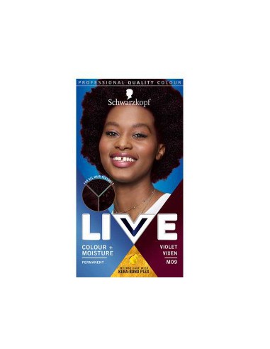 Live Colour Plus Moisture Permanent Hair Colour Violet Vixen M09 Live Colour Plus Moisture Permanent Hair Colour Violet Vixen M09