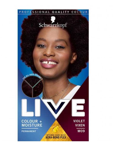 Live Colour Plus Moisture Permanent Hair Colour Violet Vixen M09 Live Colour Plus Moisture Permanent Hair Colour Violet Vixen M09