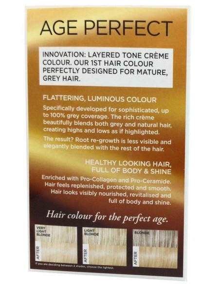 Age Perfect Layered Tone Flattering Creme 10.13 Very Light Ivory Blonde Age Perfect Layered Tone Flattering Creme 10.13 Very Light Ivory Blonde