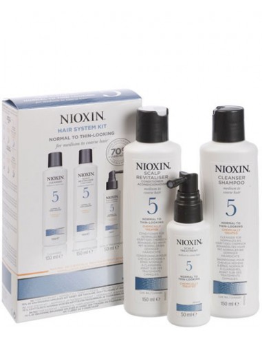 Nioxin Hair System Kit 5 Normal To Thin Looking Nioxin Hair System Kit 5 Normal To Thin Looking