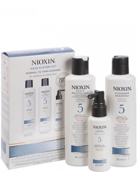 Nioxin Hair System Kit 5 Normal To Thin Looking Nioxin Hair System Kit 5 Normal To Thin Looking