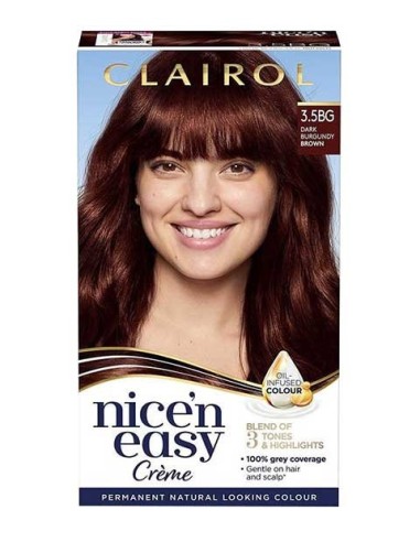 Nice N Easy Creme Permanent Colour 3.5BG Dark Burgundy Brown