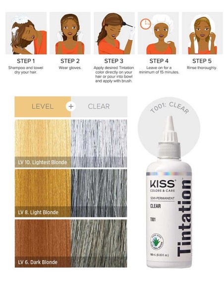 Kiss Colors Tintation Semi Permanent Clear T001 Kiss Colors Tintation Semi Permanent Clear T001