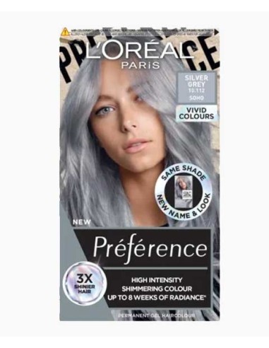 Preference High Intensity Permanent Gel Hair Colour Silver Grey