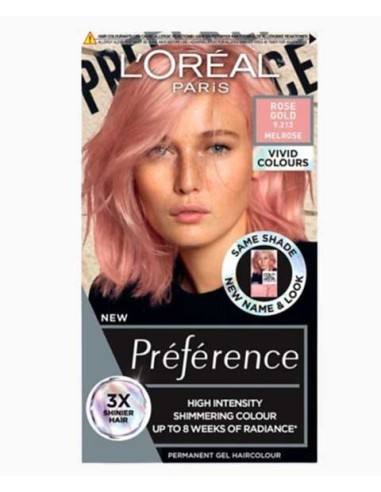 Preference High Intensity Permanent Gel Hair Colour Rose Gold