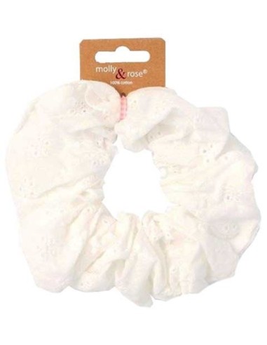 Cotton Hair Scrunchie White 8153 V
