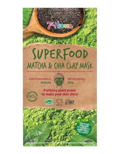 7Th Heaven Superfood Matcha And Chia Clay Mask