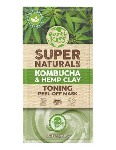 Earth Kiss Super Naturals Kombucha And Hemp Clay Toning Peel Off Mask