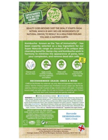 Earth Kiss Super Naturals Kombucha And Hemp Clay Toning Peel Off Mask Earth Kiss Super Naturals Kombucha And Hemp Clay Toning Peel Off Mask