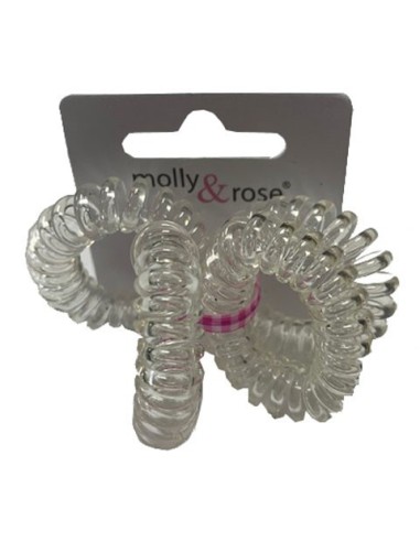 Spiral Hair Bobble Grips Clear 5756