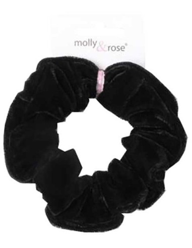 Regular High Shine Velvet Scrunchie Black HF602