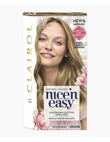 Nice N Easy Permanent Hair Color 8A Medium Ash Blonde Nice N Easy Permanent Hair Color 8A Medium Ash Blonde
