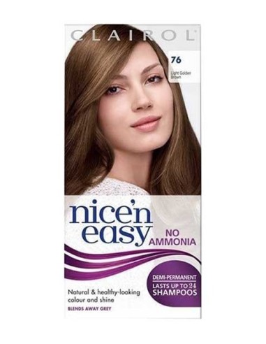 Nice N Easy No Ammonia Hair Color 24 Washes 76 Light Golden Brown Nice N Easy No Ammonia Hair Color 24 Washes 76 Light Golden Brown