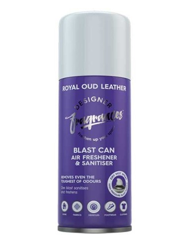 Blast Can Air Freshener And Sanitiser Royal Oud Leather
