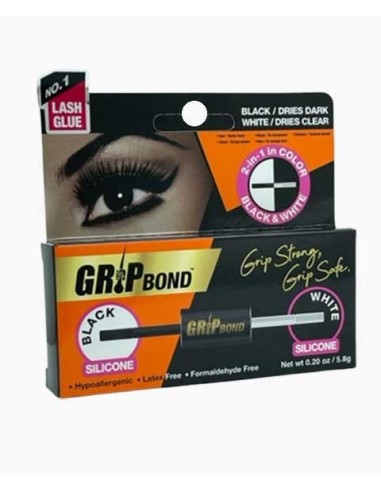 Grip Bond 2In1 Black And White Silicon Eye Lash Adhesive