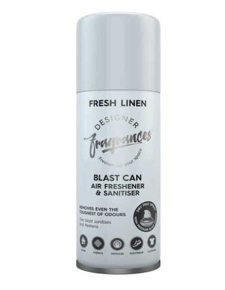 Blast Can Air Freshener And Sanitiser Fresh Linen Blast Can Air Freshener And Sanitiser Fresh Linen