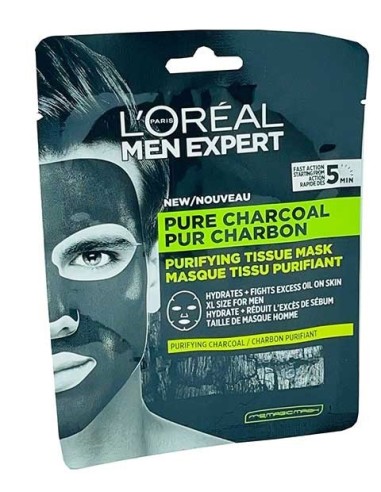 Men Expert Pure Charcoal Purifying Tissue Mask