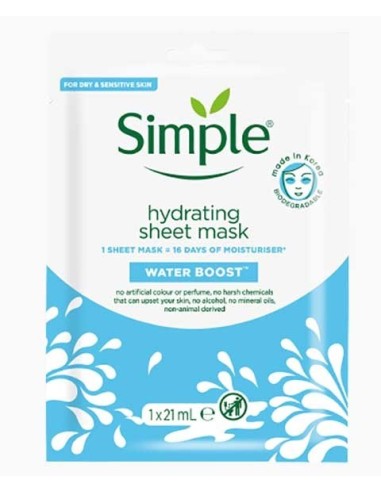 Simple Hydrating Water Boost Sheet Mask
