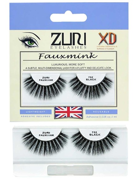Zuri Fauxmink Eyelashes 752 Black Zuri Fauxmink Eyelashes 752 Black