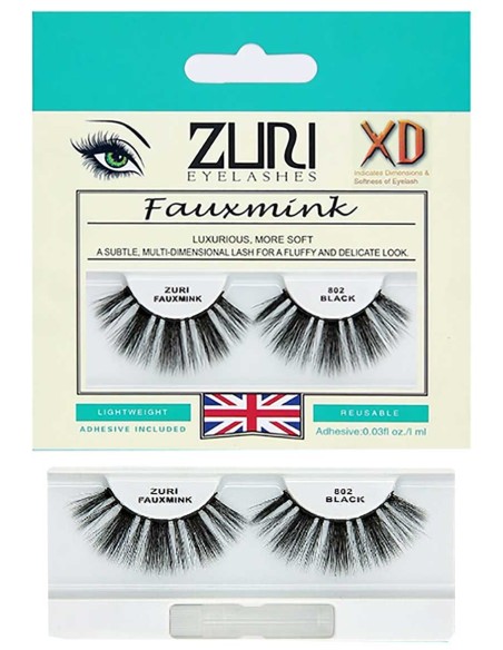 Zuri Fauxmink Eyelashes 802 Black Zuri Fauxmink Eyelashes 802 Black