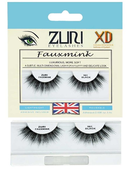 Zuri Fauxmink Eyelashes 981 Black Zuri Fauxmink Eyelashes 981 Black