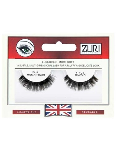 Zuri Human Hair Eyelashes 1 103 Black