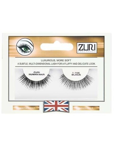 Zuri Human Hair Eyelashes 1 105 Black