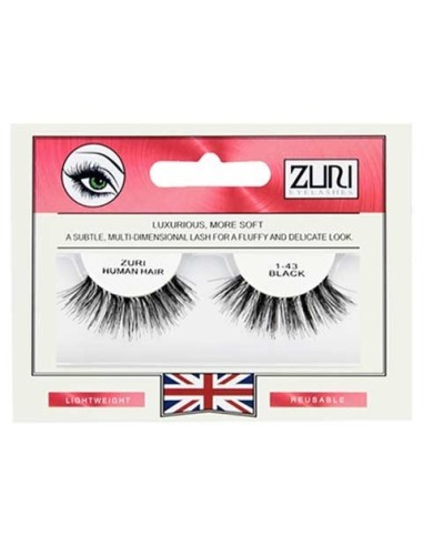 Zuri Human Hair Eyelashes 1 43 Black