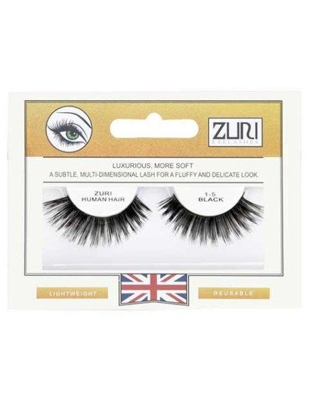 Zuri Human Hair Eyelashes 1 5 Black Zuri Human Hair Eyelashes 1 5 Black
