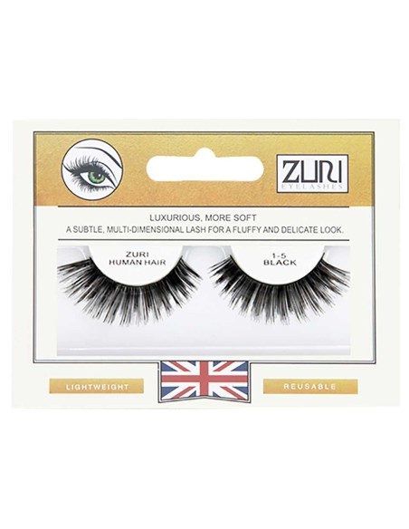 Zuri Human Hair Eyelashes 1 5 Black Zuri Human Hair Eyelashes 1 5 Black