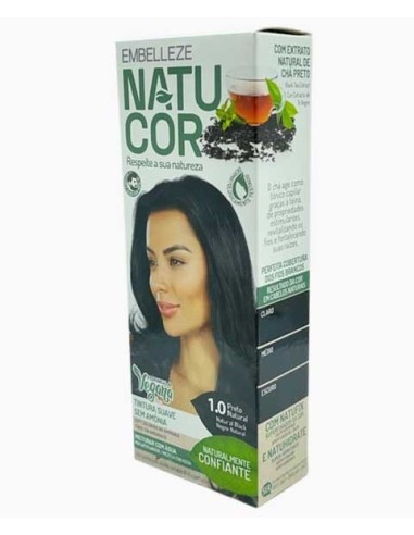 Natucor Vegan Ammonia Free Permanent Color 1.0 Natural Black