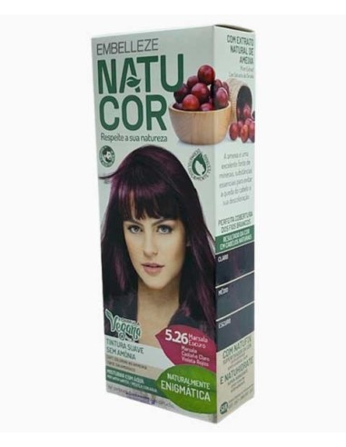 Natucor Vegan Ammonia Free Permanent Color 5.26 Marsala Dark